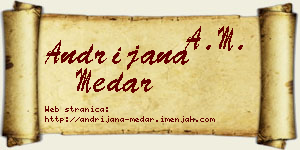 Andrijana Medar vizit kartica